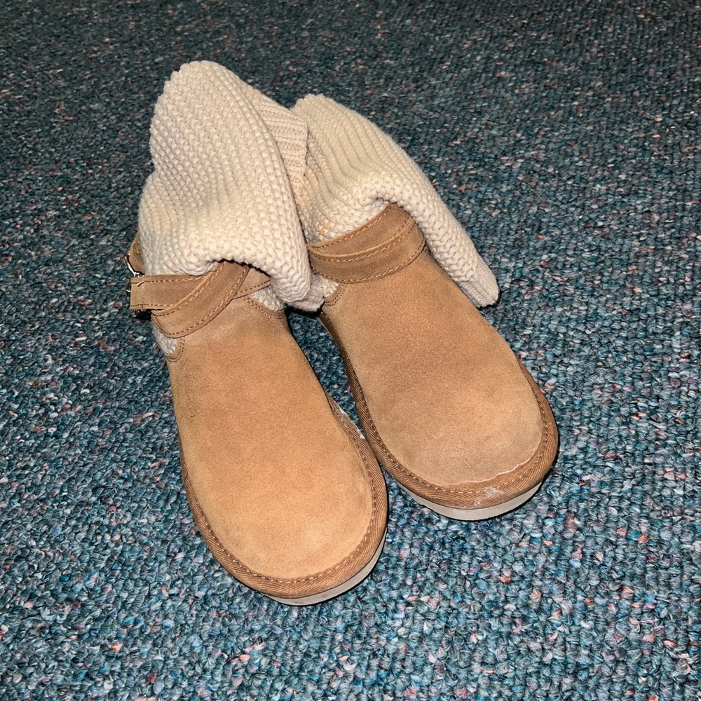 Brown & Cream Sock UGG boots